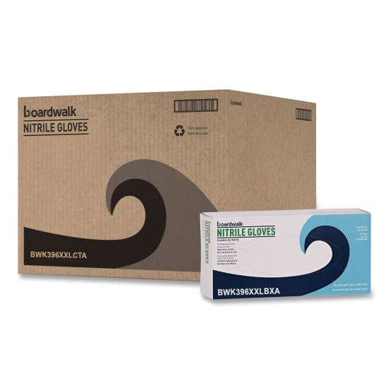 396 Series Disposable General-Purpose Nitrile Gloves, Powder-Free, XX-Large, 4.4 mil Thick, 9.5" Long, Black,100/Box,10 BX/CT1