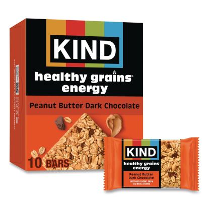 Healthy Grains Energy Peanut Butter Dark Chocolate Bars, 1.4 oz Bar, 10/Box1