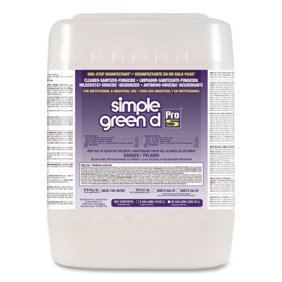 d Pro 5 Disinfectant, Unscented, 5 gal Pail1