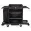 Full-Size Housekeeping Cart, Plastic, 3 Shelves, 1 Bin, 24.4 x 62.4 x 49, Black1