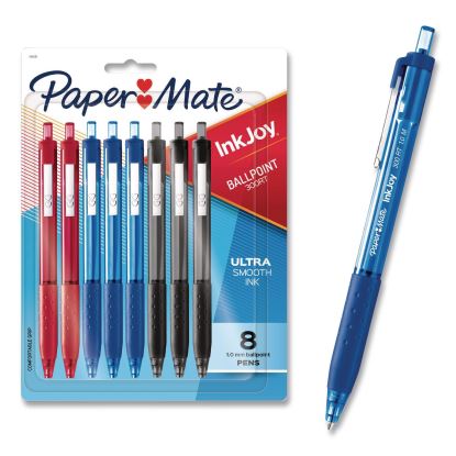 InkJoy 300RT Ballpoint Pen, Retractable, Medium 1 mm, Assorted Ink and Barrel Colors, 8/Pack1