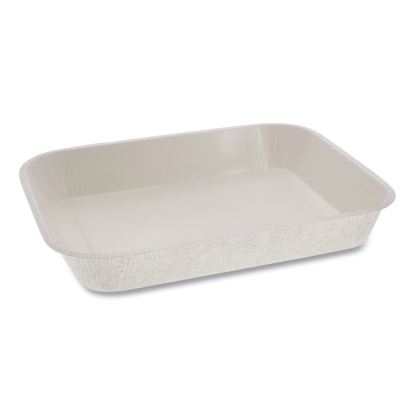 Pressware Classic Stoneware Dual-Ovenable Paperboard Tray, 45 oz, 9.97 x 7.47 x 1.5, White with Brown Specks, 250/Carton1