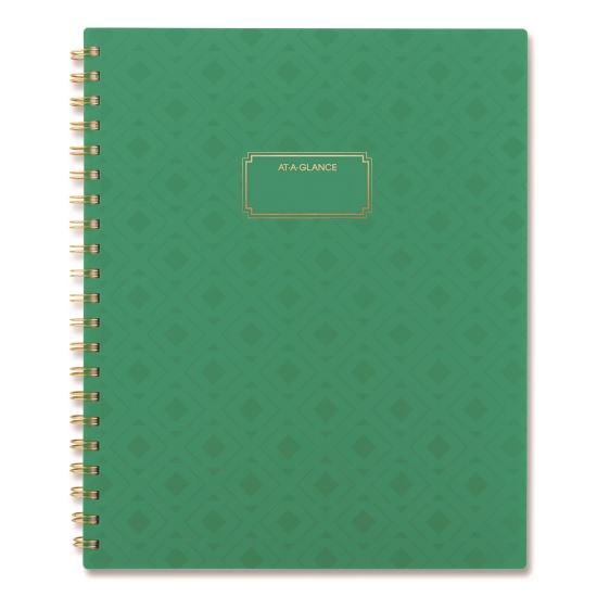 Badge Geo Weekly/Monthly Planner, 11 x 8.5, Green Cover, 13-Month (Jan-Jan): 20261