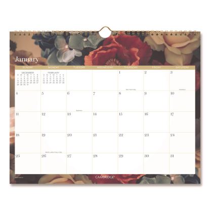 Midnight Garden Monthly Wall Calendar, 15 x 12, Floral Artwork, 12-Month (Jan-Dec): 20261