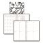 Recycled Non-Dated Monthly/Weekly Planner, Abstract Faces, Black/White Cover, Undated1