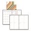 Recycled Non-Dated Monthly/Weekly Planner, 70's Stripes, Multicolor Cover, Undated1