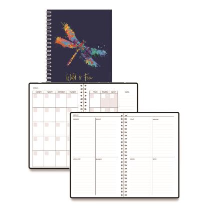 Recycled Non-Dated Monthly/Weekly Planner, Wild and Free, Multicolor Cover, Undated1