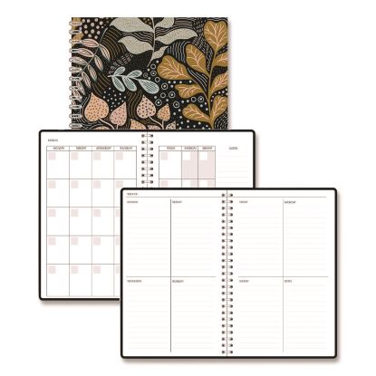 Recycled Non-Dated Monthly/Weekly Planner, Fall Floral, Multicolor Cover, Undated1