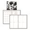 Recycled Non-Dated Monthly/Weekly Planner, Black and White Floral, Black/White Cover,  Undated1