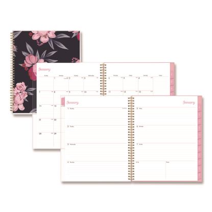 Mimi Pink Weekly/Monthly Planner, Floral Artwork, 11 x 8.5, Pink/Blue/Rose Cover, 12-Month (Jan to Dec): 20261