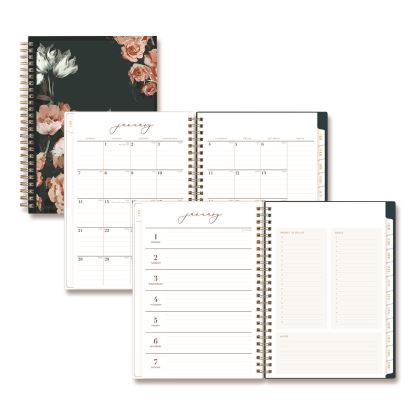 Life Note-It Dania Weekly/Monthly Planner, Floral Artwork, 8.63 x 5.88, Teal/Pink/Blue Cover, 12-Month (Jan to Dec): 20261