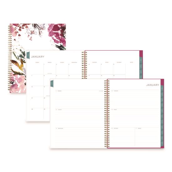 Kelly Ventura Magenta Bloom Weekly/Monthly Planner, Floral Artwork, 11 x 8.5, Multicolor Cover, 12-Month (Jan to Dec): 20261