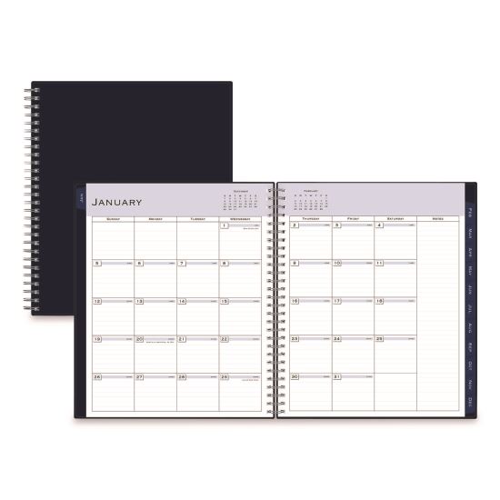 Passages Monthly Planner, 10 x 8, Navy Cover, 12-Month (Jan to Dec): 20261