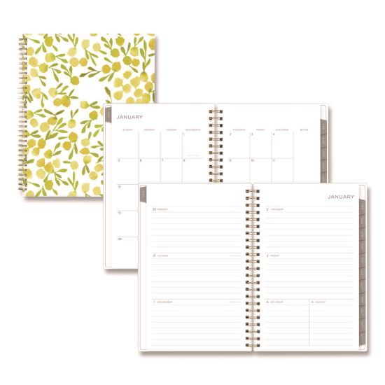 Mimosa Weekly/Monthly Planner, 8 x 5, Lemon Artwork, Yellow/Green/White Cover, 12-Month (Jan to Dec): 20261