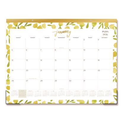 Mimosa Monthly Desk Pad Calendar, 22 x 17, Lemon Artwork, White/Yellow/Green Sheets, 12-Month (Jan to Dec): 20261