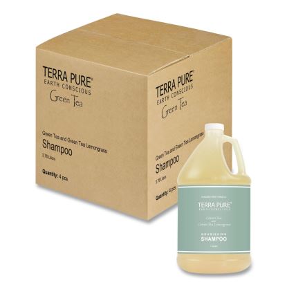 Terra Pure Shampoo Gallon, Green Tea Lemongrass, 1 gal Bottle, 4/Carton1