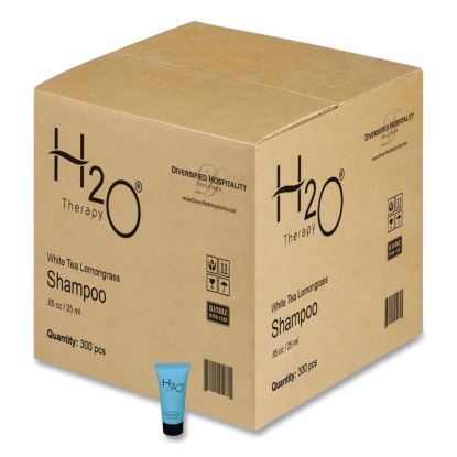 H2O Therapy Shampoo Single Use, White Tea and Lemongrass, 0.85 oz Tube, 300/Carton1