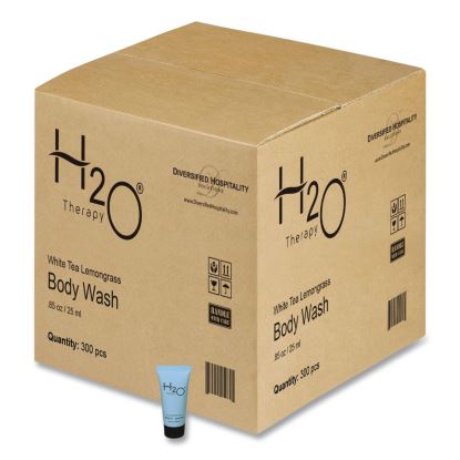 H2O Therapy Body Wash Single Use, White Tea and Lemongrass, 0.85 oz, 300/Carton1