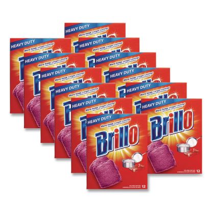 Steel Wool Soap Pads, 3 x 3, Gray/Pink, 12 Pads/Box, 12 Boxes/Carton1