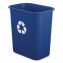 Deskside Recycling Bin, 3 gal, Polypropylene, Blue1