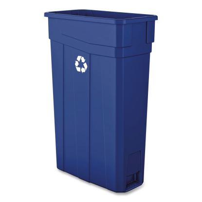 Slim Recycling Container, 23 gal, Polypropylene, Blue1