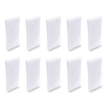 Fine Grade Utility Pad, 4.62 x 10, White, 10/Carton1