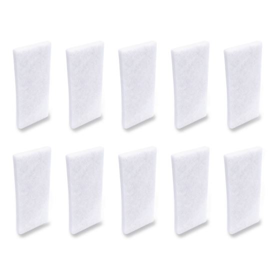 Fine Grade Utility Pad, 4.62 x 10, White, 10/Carton1