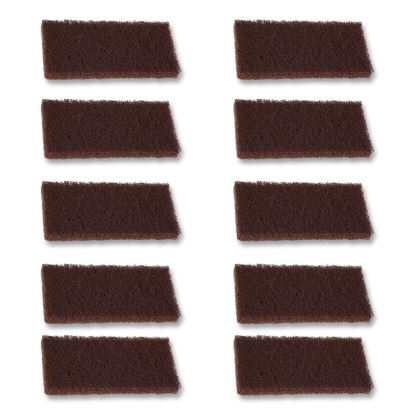 Heavy-Duty Utility Pad, 4.62" x 10", Brown, 10/Carton1