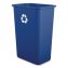 Recycling Container, 10 gal, Polypropylene, Blue1