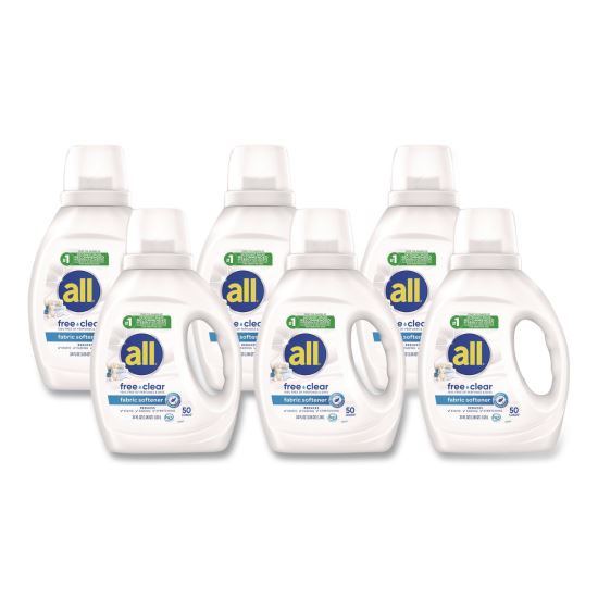 Free Clear Liquid Fabric Softener, Fragrance Free, 34 oz Bottle, 6/Carton1