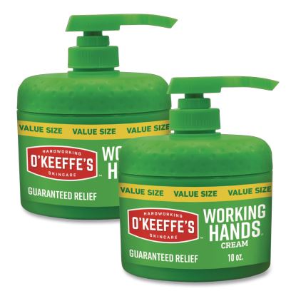 Working Hands Hand Cream, 10 oz Pump Bottle, 2/Carton1