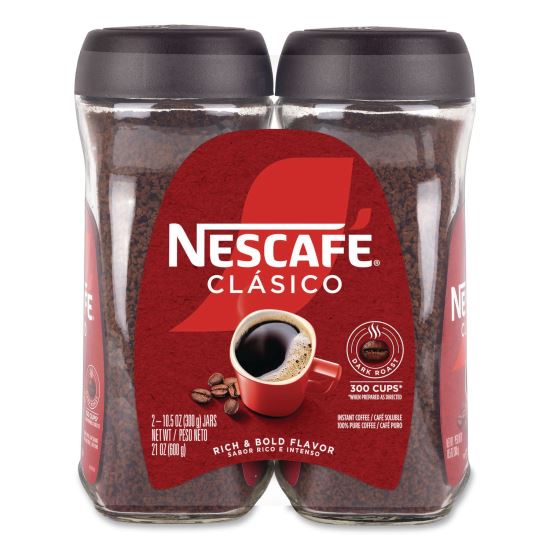 Clasico Dark Roast Instant Coffee, 21 oz Jar, 2/Carton1