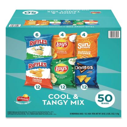 Cool and Tangy Mix Variety Pack, Assorted Flavors, 1 oz Bags, 50 Bags/Carton1