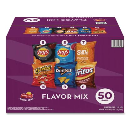 Flavor Mix Variety Pack, Assorted Flavors, 1 oz Bag, 50 Bags/Carton1