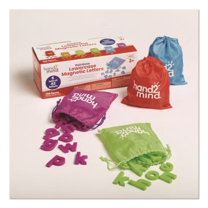 Rainbow Lowercase Magnetic Letters, 1.5" Tall, Assorted Color Characters, 6 Sets of 42 Pieces1