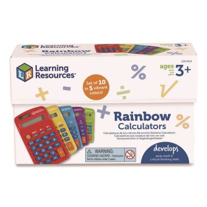 Rainbow Calculators, 8-Digit, LCD, 10 Calculators1