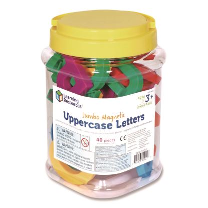Jumbo Uppercase Magnetic Letters, 2.5" Tall, Assorted Colors, 40 Pieces1