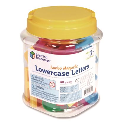Jumbo Lowercase Magnetic Letters, 1.5" Tall, Assorted Color Characters, 40 Pieces1