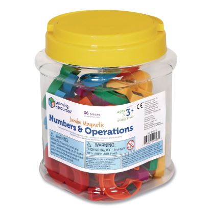 Jumbo Magnetic Numbers and Operations, Assorted Colors, 36 Pieces1