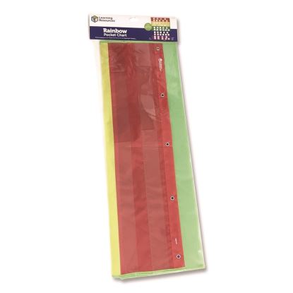Rainbow Pocket Chart, 10 Pockets, 33.5" w x 42" h, Assorted Colors1