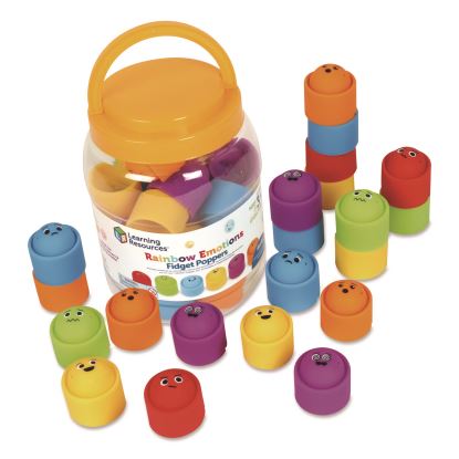 Rainbow Emotion Fidget Popper Classroom Set, Ages 3 and Up, Assorted Colors, 24 Pieces1