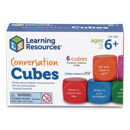 Conversation Cubes, Ages 6 and Up, Assorted Colors, 6 Pieces1