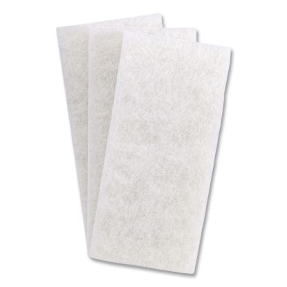 White Utility and Burnish Pads, 4.62" x 10", White, 10/Carton1