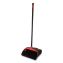 Maxi-Plus Lobby Dust Pan with Rear Wheels, 13 x 35, 30" Handle, Plastic, Black, 6/Carton1