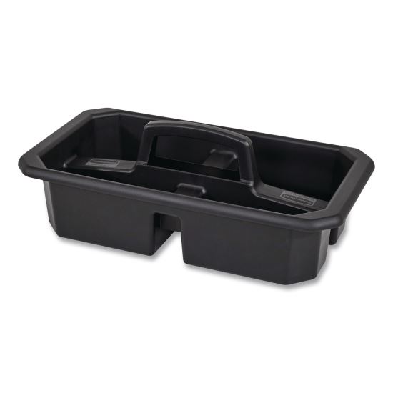 Cleaning Caddy, Compatible with Full Size and Compact Housekeeping Carts, Plastic, Black, 6/Carton1