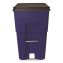 Square Brute Rollout Container, 95 gal, Resin, Blue1