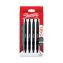 S-Gel Premium Metal Barrel Gel Pen, Retractable, Medium 0.7 mm, Black Ink, Black Barrel, 4/Pack1