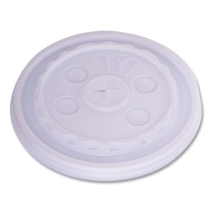 Plastic Lids for Foam Cups and Bowls, Slotted, Fits 12 oz to 24 oz Cold Cups, Translucent, 1,000/Carton1