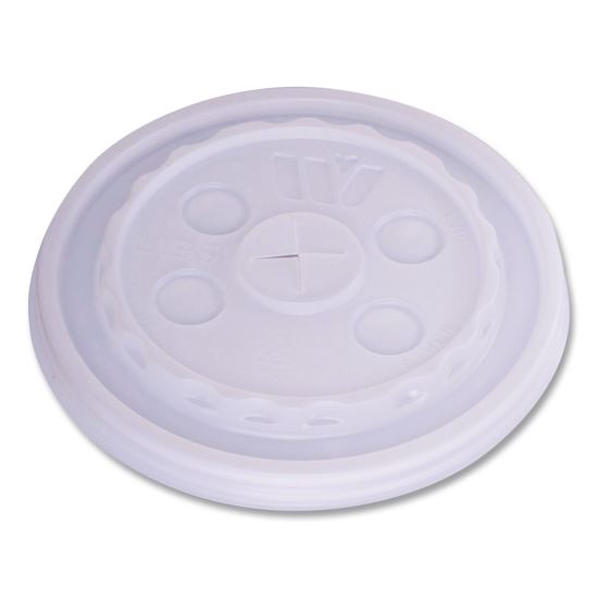 Plastic Lids for Foam Cups and Bowls, Slotted, Fits 12 oz to 24 oz Cold Cups, Translucent, 1,000/Carton1