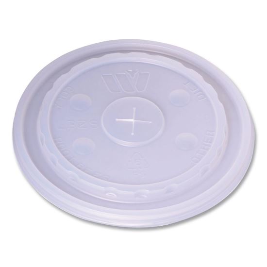 Plastic Lids for Foam Cups and Bowls, Slotted, Fits 32 oz to 64 oz Cold Cups, Translucent, 1,000/Carton1